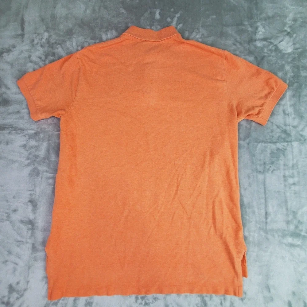 Ralph Lauren Polo Shirt Mens Medium Orange Pony Casual Short Sleeve
